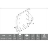 SET OF DRUM BRAKE LININGS BERAL